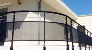 Athos toles perforees et lasers garde corps aluminium Portalier Ancinnes